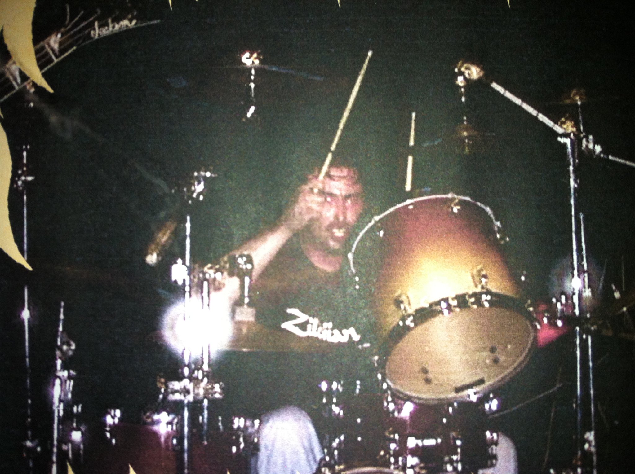Live hit in the Zildjian shirt